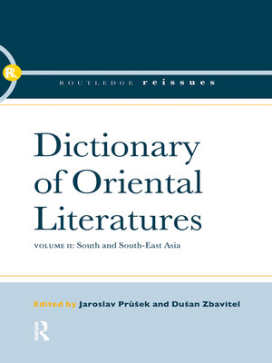 cover image of Dictionary of Oriental Literatures 2